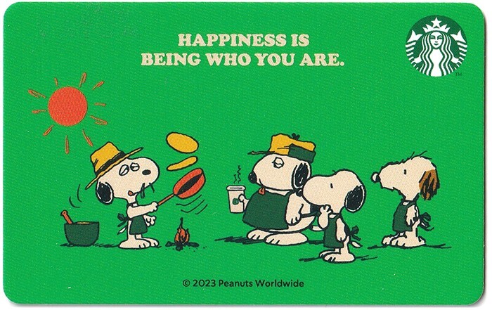 Starbucks Japan Card 2023 No 6214 peanut snoopy brothers PIN