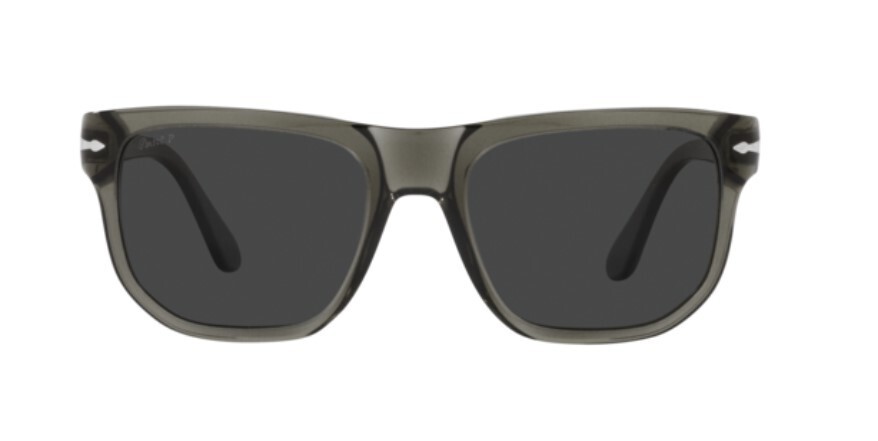 Pre-owned Persol 0po3306s 110348 Opal Smoke/dark Grey Polarized Unisex Sunglasses In Gray