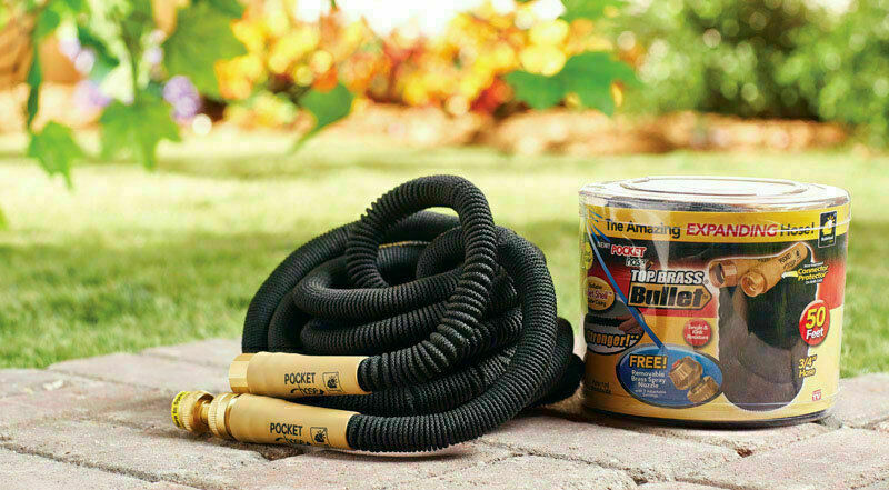 Bullet Expanding Pocket Hose, 50 ft feet New, 3/4