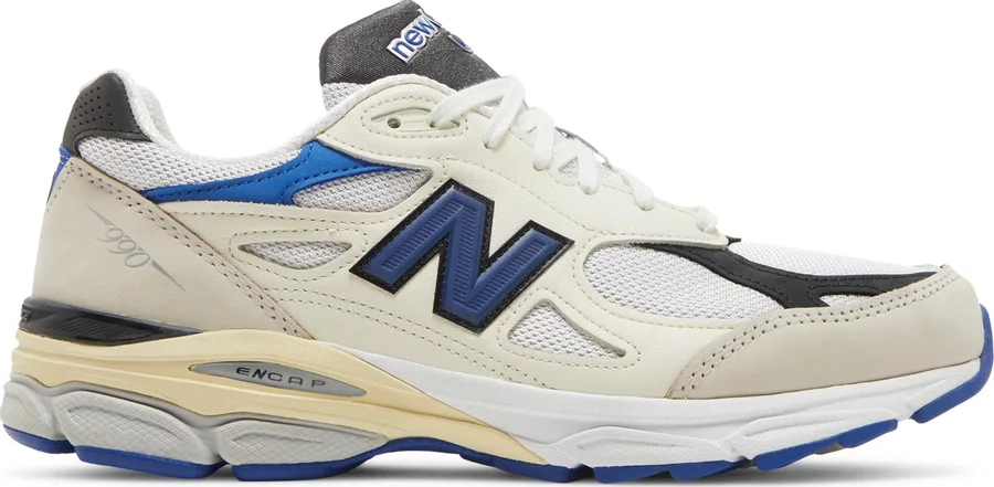 

New Balance 990v3 Сделано в США Teddy Santis Белый Синий Серый Туфли M990WB3 Мужские 5, New Balance 990v3