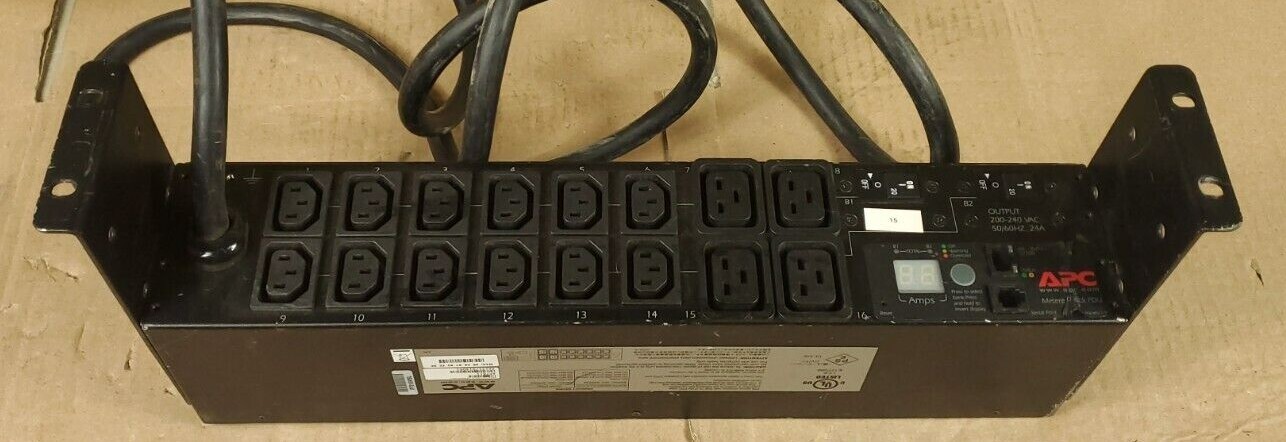 APC Metered Rack PDU 2U 208V 12x C13 4x C19 AP7811 tested working APC Metered Rack PDU 2U 208V 12x C13 4x C19 AP7811 tested working