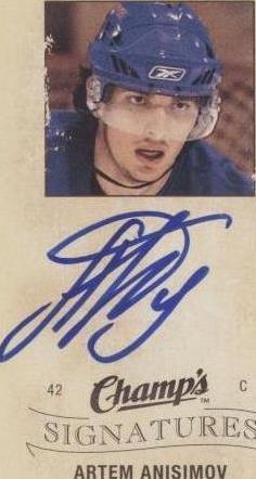 2009-10 Upper Deck Champ's - Artem Anisimov #CS-AA