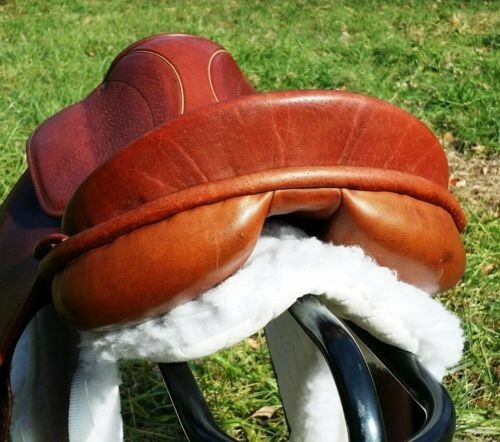 Courbette 17 inch English dressage saddle with leathers
