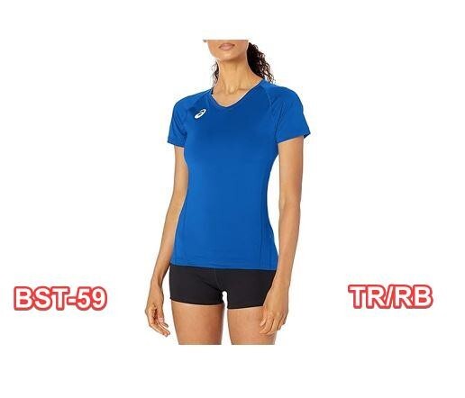ASICS Spin Serve Volleyball Jersey Short Sleeve, Team Royal, Small