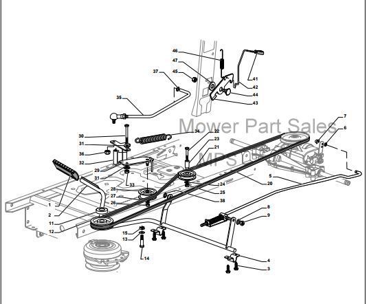 Transmission Drive Belt Castel Garden XD140, SD98 ... bobcat 753 parts diagram model 