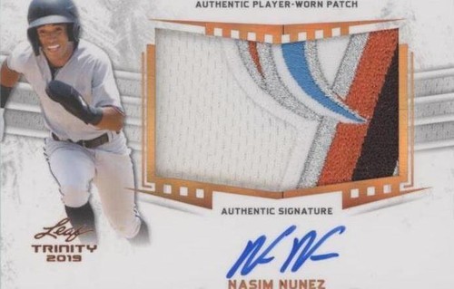 MLB 2019 Leaf ヨーダンアルバレス 直書きルーキーオート 25シリ 2019 LEAF ULTIMATE NASIM NUNEZ MLB ROOKIE RC AUTO #FSNN1