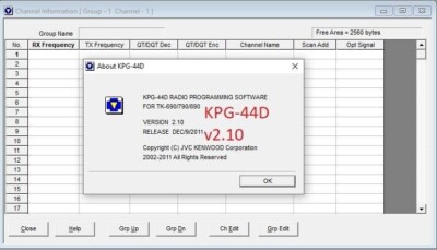 **KENWOOD KPG-44D 2.10 PROGRAMMING SOFTWARE DOWNLOAD TK-690, 790, 890**
