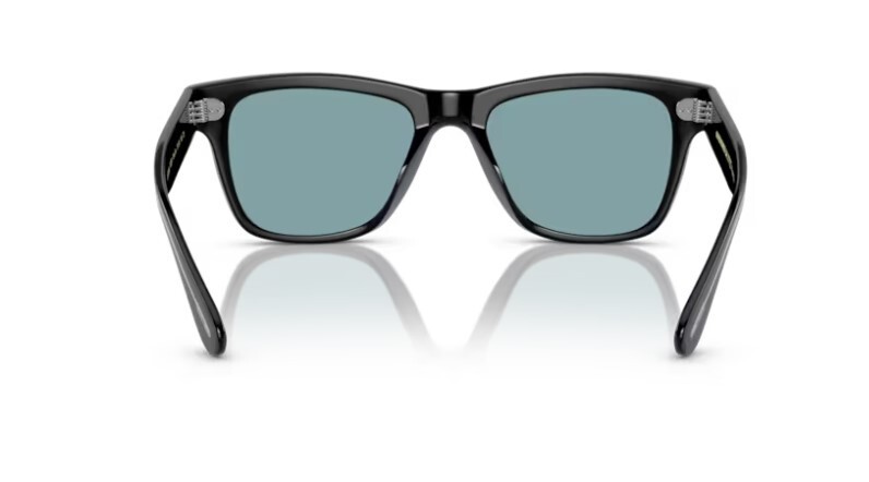 Pre-owned Oliver Peoples 0ov5393su 1005p1 Black/teal Polarized 49mm Men's Sunglasses In Blue