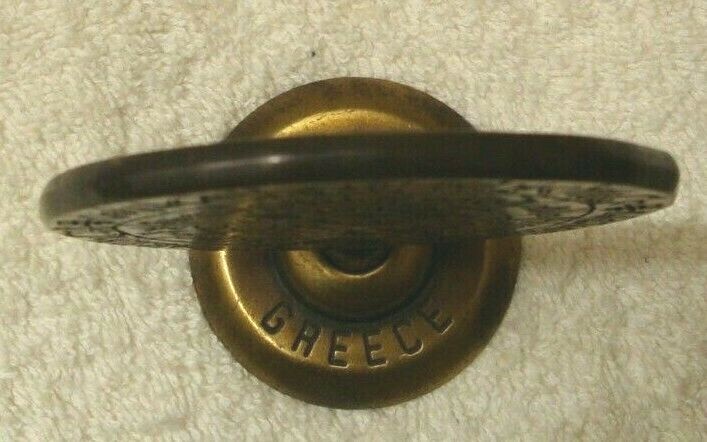 Minoan Phaistos Disc Solid Brass Greek Art Museum Replica made in Greece