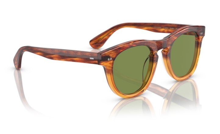 Pre-owned Oliver Peoples 0ov5509su Rorke 175452 Amber Gradient/green 49mm Men's Sunglasses