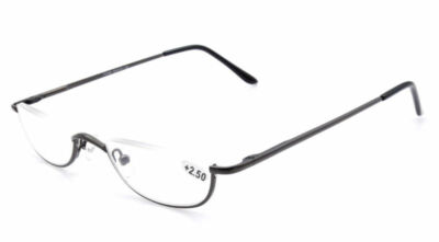 3 Pairs Reading Glasses Spring Hinges Half Moon Semi Rimless Readers 1.0 ~ 4.0 K