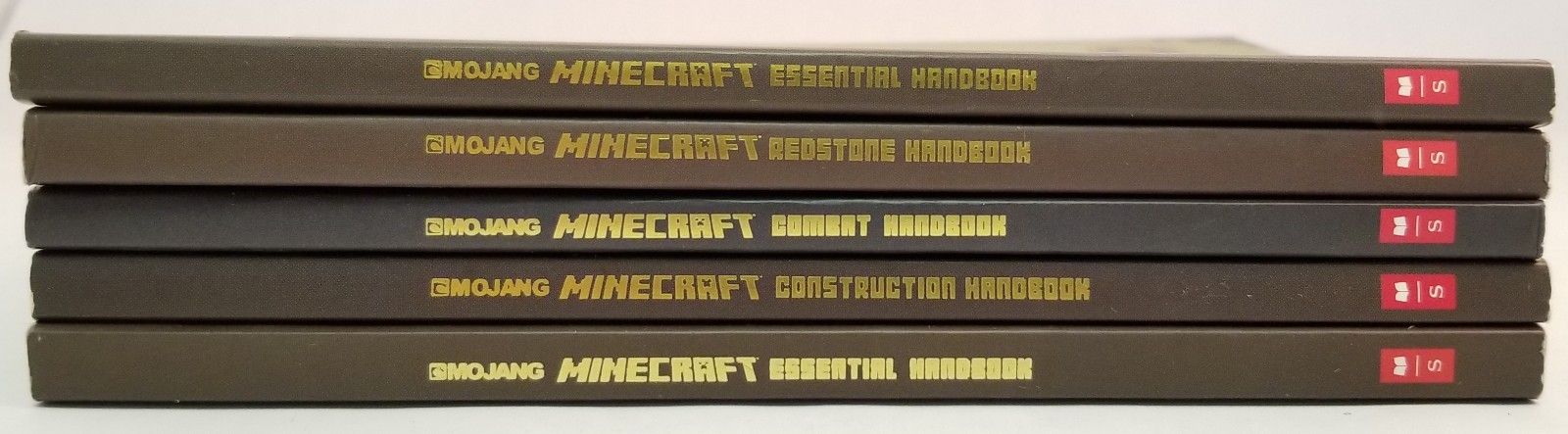 Lot of 5 Mojang MINECRAFT Handbooks~Redstone~Combat~Construction~USED TPB TPBS