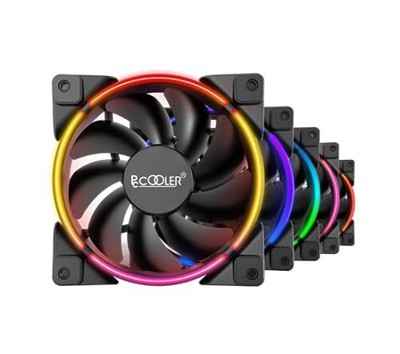 PCCOOLER Corona 5-in-1 FGRB Kit, 120mm 4Pin PWM Fan-Addressable RGB