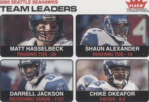 2004 Fleer Tradition Chike Okeafor Darrell Jackson Matt Hasselbeck #27
