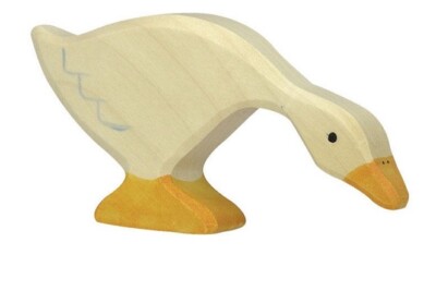Wooden Tiger 80028 Goose Eating 11 cm Wooden Figures Series Water World