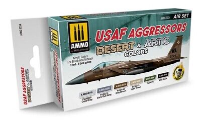Ammo by Mig Jimenez USAF AGGRESSORS DESERT & ARTIC COLORS SET #7234