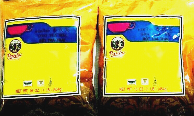 Pantai Thai Tea Leaves Mix (Pantai) Thai Iced Tea 16 oz ( Pack of 2 )Exp 11/2025