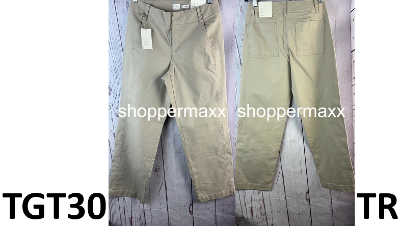 Women's Mid-Rise Relaxed Straight Leg Chino Pants - A New Day, Beige, Size- 6