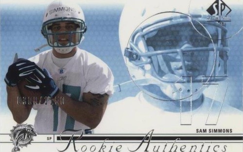 2002 SP Authentic Sam Simmons #179