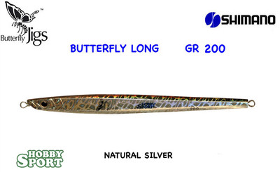 VERTICAL JIG SHIMANO BUTTERFLY LONG 200 GR COL NS NATURAL PESCA CERNIA RICCIOLA