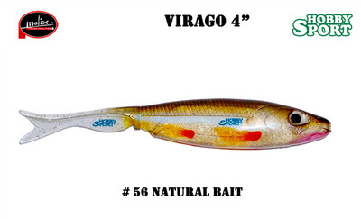 VIRAGO 4''  MOLIX COLORE  56 NATURAL BAIT ARTIFICIALE SPINNING ESCA SILICONICA