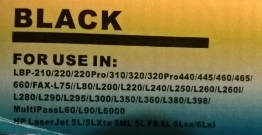 NEW Print Toner Cartridge for Canon FX-3 / C3906F / A Black Print