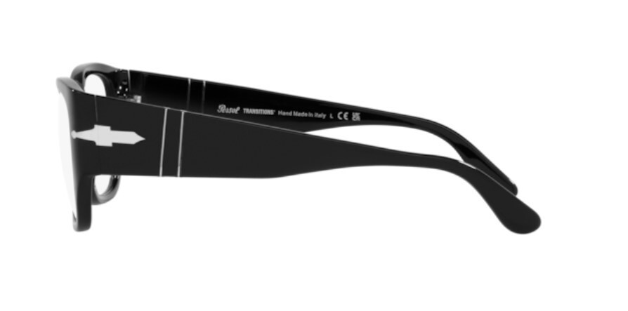 Pre-owned Persol 0po3308s 95/gh Black/transitions 8 Grey Square Unisex Sunglasses