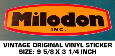 MILODON INC VINTAGE ORIGINAL VINYL DECAL STICKER - DRAG RACING - PERFORMANCE