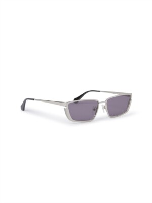Pre-owned Off-white Oeri119s24met0017207 Richfield Silver Sunglasses