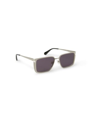 Pre-owned Off-white Oeri121s24met0017207 Yoder Silver Sunglasses In Gray