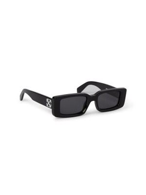 Pre-owned Off-white Oeri127s24pla0011007 Arthur Black Sunglasses In Gray