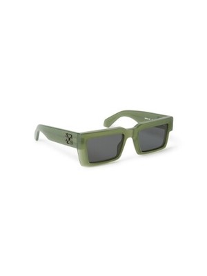 Pre-owned Off-white Oeri114s24pla0015707 Moberly Olive Sunglasses