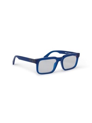 Pre-owned Off-white Oerj070s24pla0014500 Style 70 Blue Eyeglasses