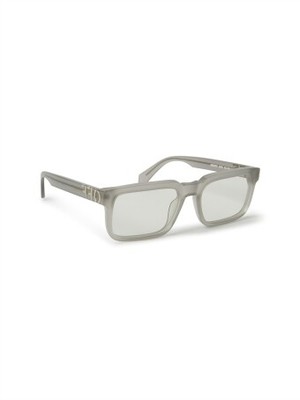 Pre-owned Off-white Oerj070s24pla0010900 Style 70 Grey Eyeglasses In Clear Lens