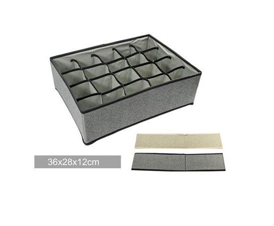 PortaOggetti In Tessuto Organizer Contenitore Biancheria 20 Posti 36x28x12cm dfh