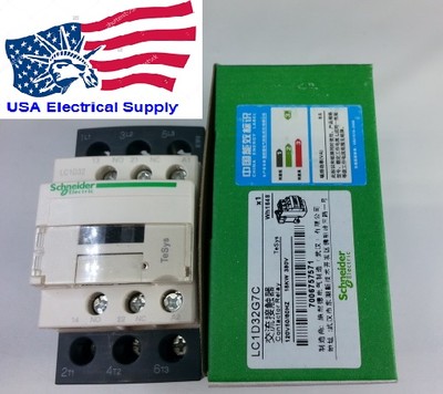 LC1D32G7C Schneider Contactor With Coil 120VAC 32Amp. 50/60Hz