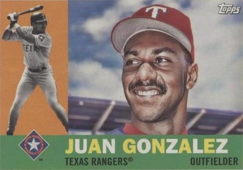 2021 Topps Archives Signature Series Juan Gonzales ON CARD 