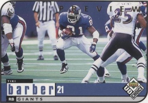1998 Upper Deck UD Choice Preview Tiki Barber #119