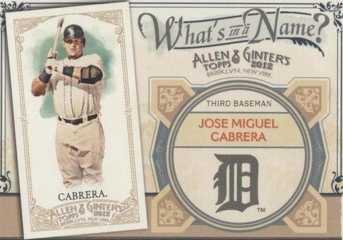 2012 Topps Allen & Ginter's - Miguel Cabrera #WIN16