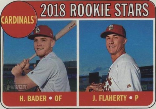 2018 Topps Heritage - Harrison Bader Jack Flaherty #136