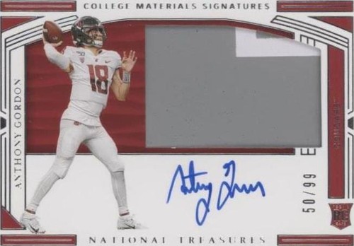 2020 Panini National Treasures Collegiate Anthony Gordon #132