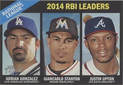 2015 Topps Heritage - Adrian Gonzalez Giancarlo Stanton Justin Upton #219