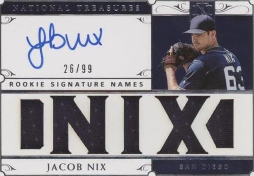2019 Panini National Treasures - Jacob Nix #RSN-JN