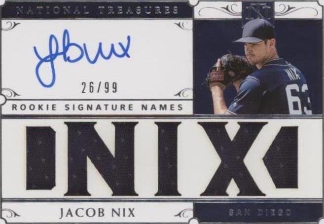 2019 Panini National Treasures - Jacob Nix #RSN-JN