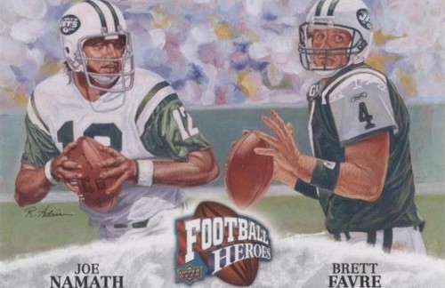 2009 Upper Deck Football Heroes Brett Favre Joe Namath #471
