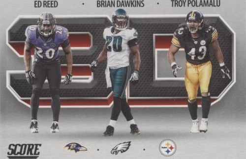 2021 Score Brian Dawkins Ed Reed Troy Polamalu #3D3