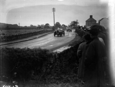 V E Horsman, Triumph, leads Henry Birkin, Bentley Blower 1930 Racing Old Photo