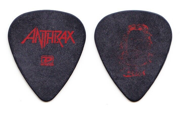 Anthrax Frank Bello Signature Concert-Used Black Guitar Pick - 2009 Tour