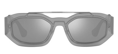 Pre-owned Versace Ve 2235 Clear Ruthenium/silver 51/20/140 Men Sunglasses In Gray