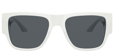 Pre-owned Versace Greca Ve 4403 White/ Grey 57/20/140 Men Sunglasses In Gray